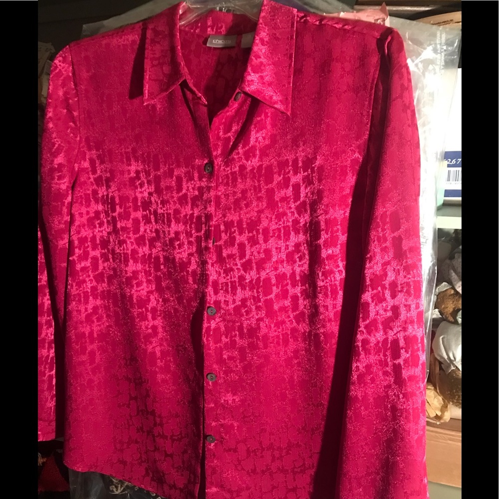 Chico’s Hot Pink Blouse Size 3